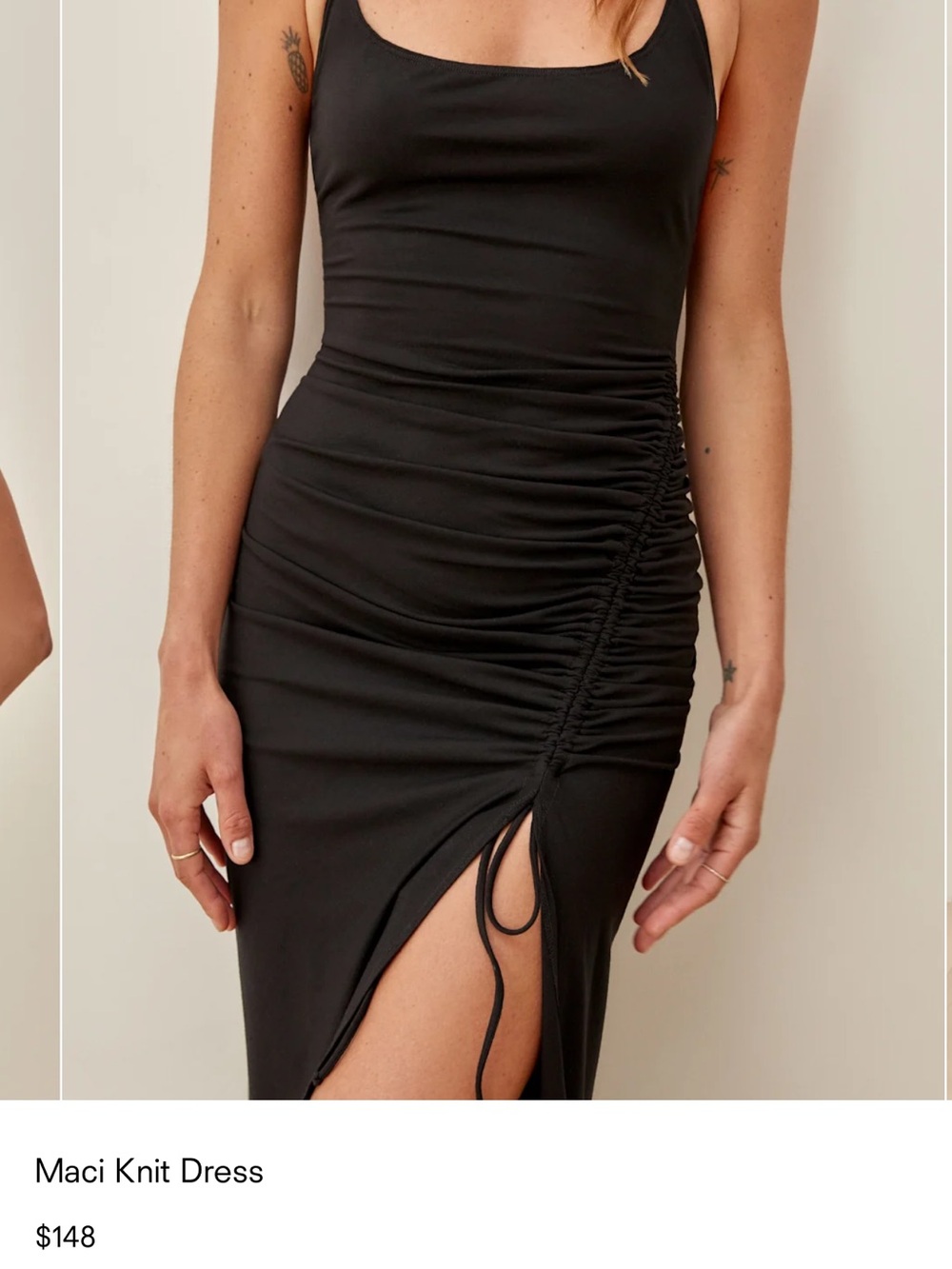 Reformation black Maci Knit Dress size extra small - Picture 5 of 12